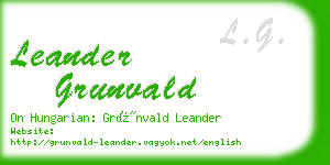 leander grunvald business card